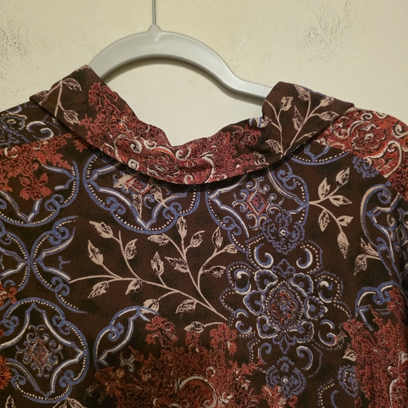 JM  Women Collection By Jennifer Moore    Floral Colorful Maxi Dress Size 1X - Picture 3 of 9